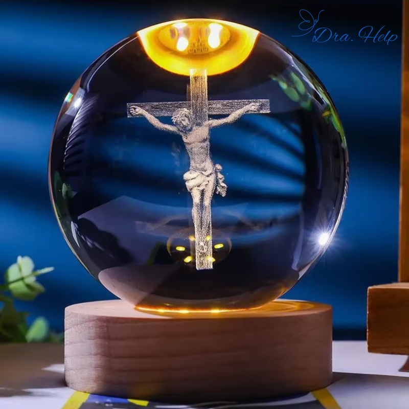 PazLight • Bola de cristal 3d com luz calmante - Dra. Help