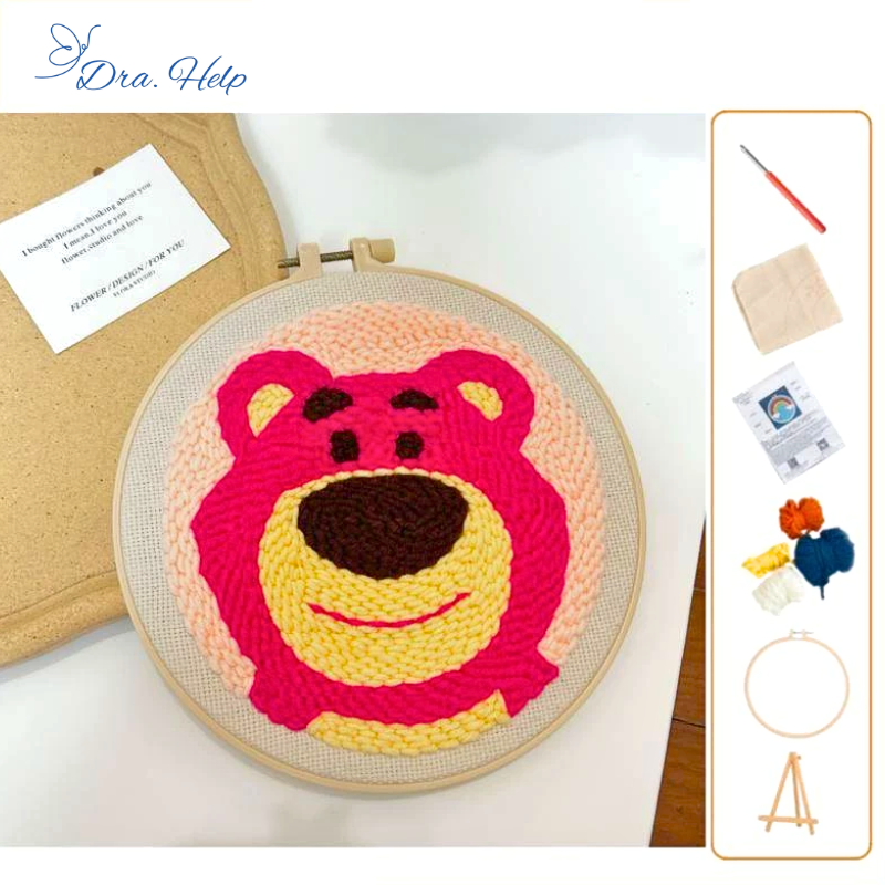 BordaHelp • PunchNeedle bordado inteligente anti-stress - KIT COMPLETO