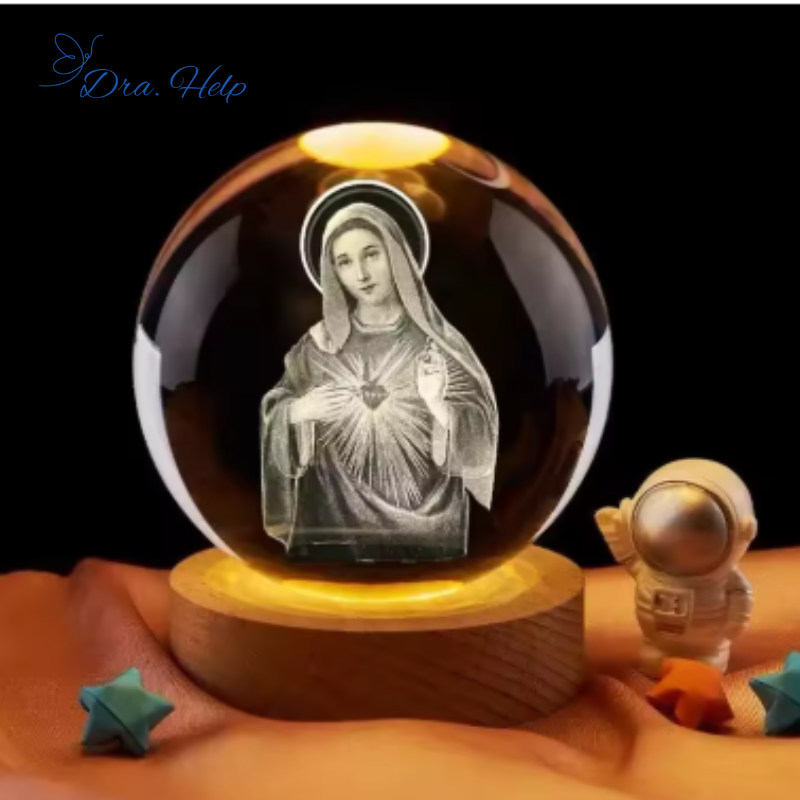 PazLight • Bola de cristal 3d com luz calmante - Dra. Help