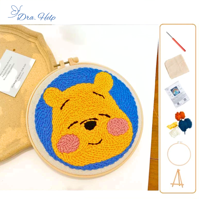 BordaHelp • PunchNeedle bordado inteligente anti-stress - KIT COMPLETO