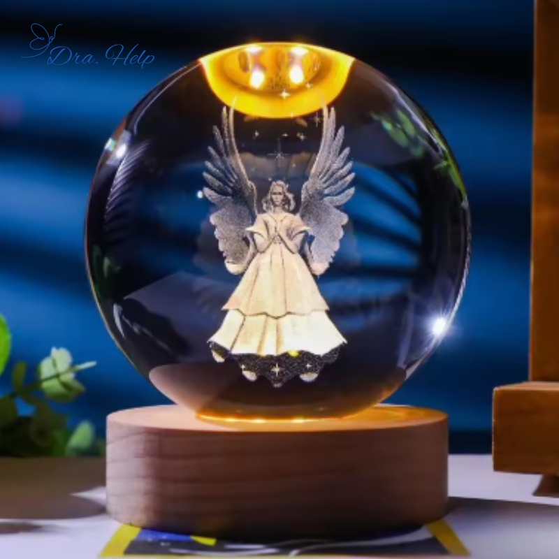 PazLight • Bola de cristal 3d com luz calmante - Dra. Help