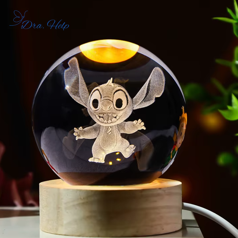 StitchLight • Bola de Cristal 3D com luz calmante - Dra. Help