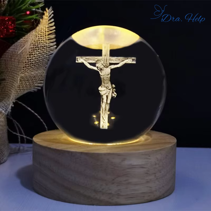 PazLight • Bola de cristal 3d com luz calmante - Dra. Help
