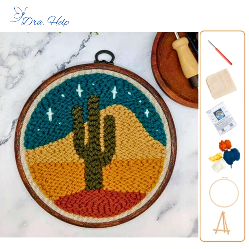 BordaHelp • PunchNeedle bordado inteligente anti-stress - KIT COMPLETO