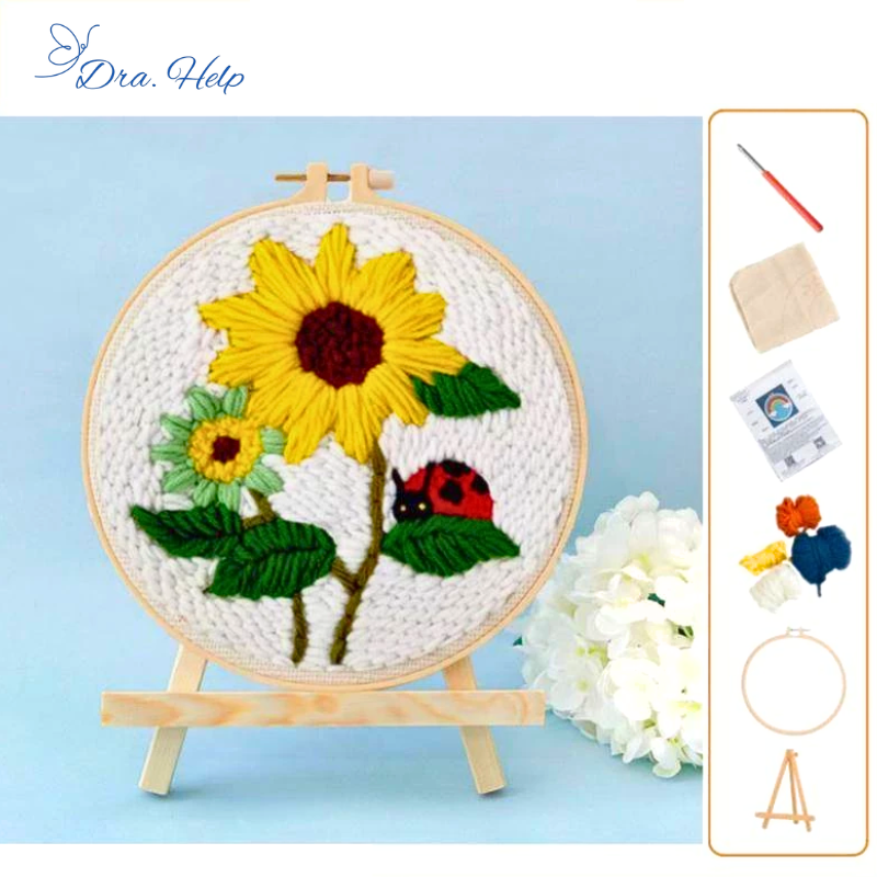 BordaHelp • PunchNeedle bordado inteligente anti-stress - KIT COMPLETO