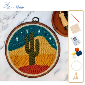 BordaHelp • PunchNeedle bordado inteligente anti-stress - KIT COMPLETO